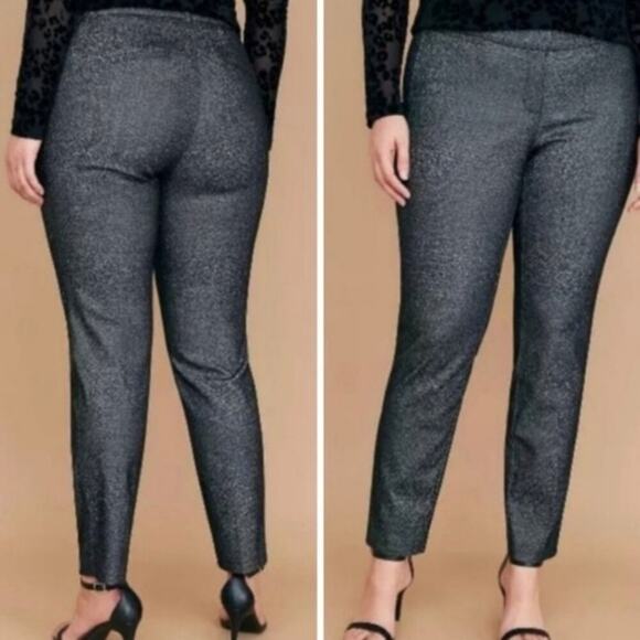 Lane Bryant The Allie Skinny Ankle Sexy Stretch Pant Sparkles‎ Women’s 26 Black - Picture 1 of 8